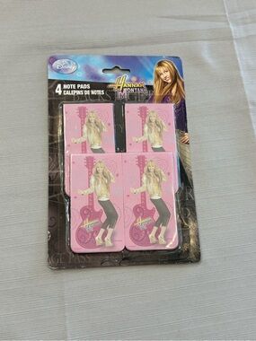 Vintage Disney Hannah Montana Pink Note Pads - Pack of 4